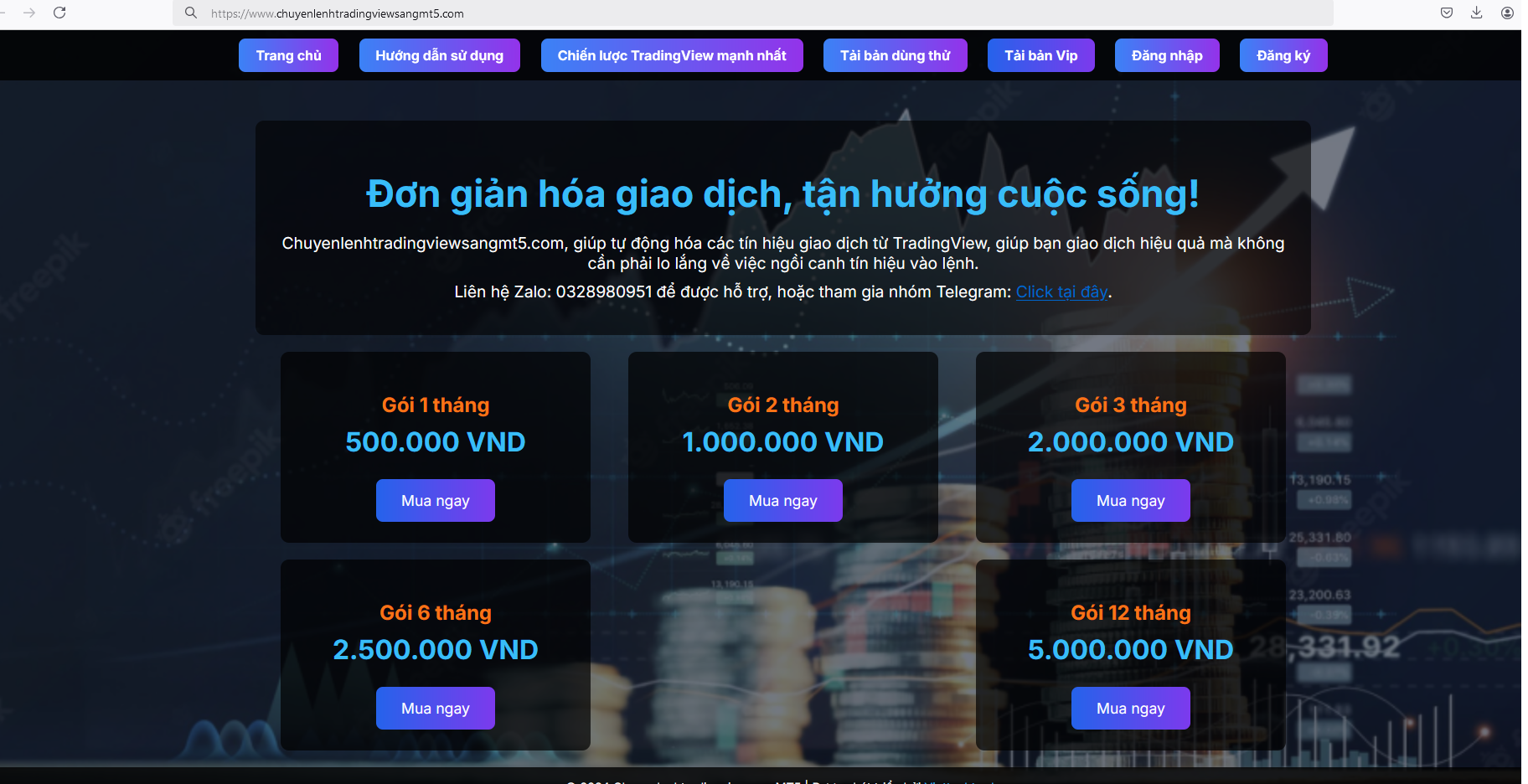 Bấm nút tải EA trên trang web