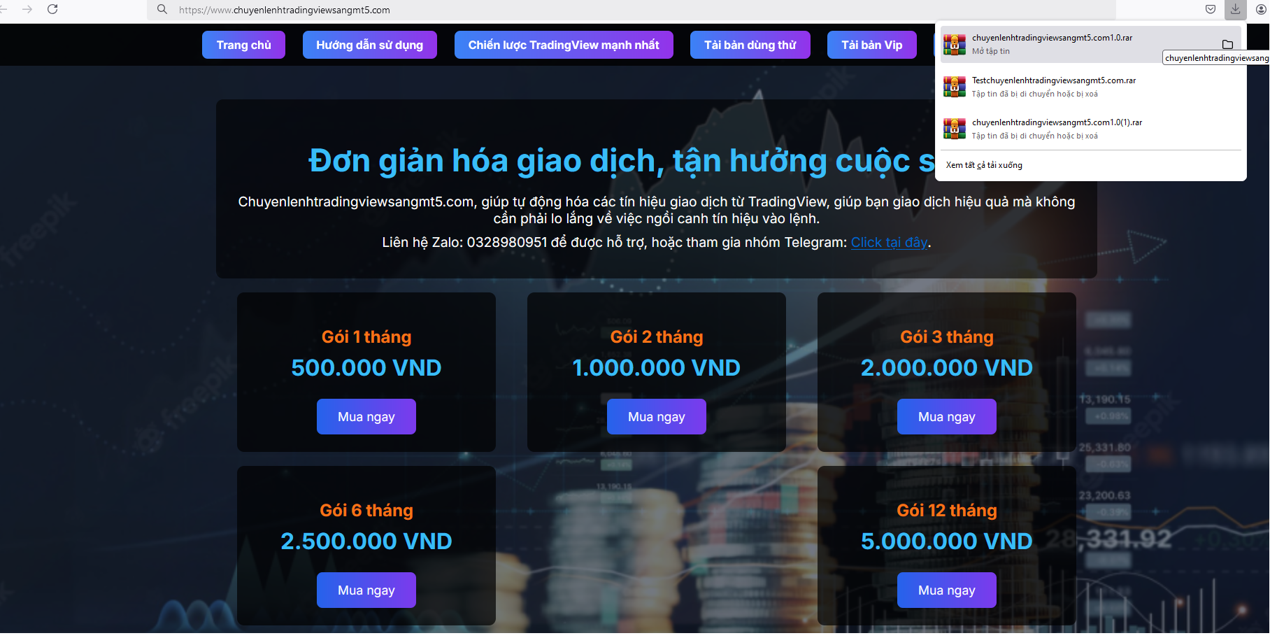 Tìm tệp tradingviewconnectmt5.rar trong phần tải về